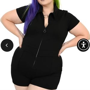 Jamie lee zip up romper foxblood xl